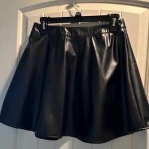 Cupshe Faux Leather Skater Skirt